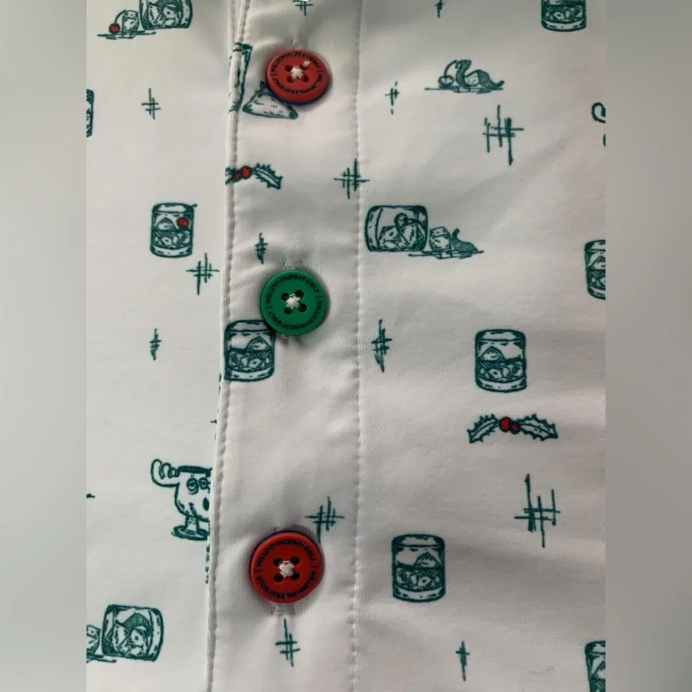 William Murray Golf “Christmas Vacation” Edition Shirt Like New Holiday🎄⛳
